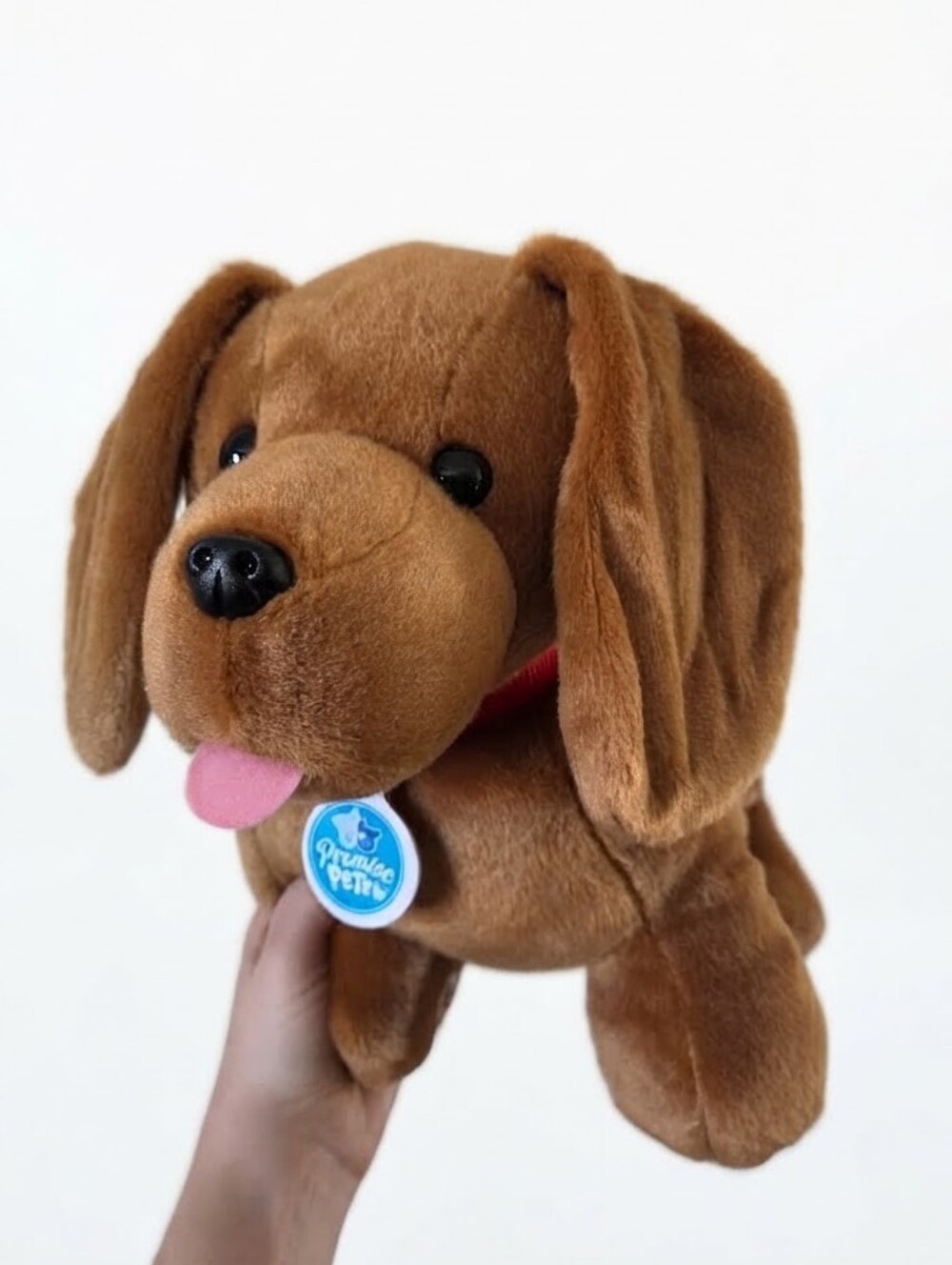 Build-A-Bear Promise Pets Brown Dachshund Dog Plush Stuffed Animal Red Collar Ta